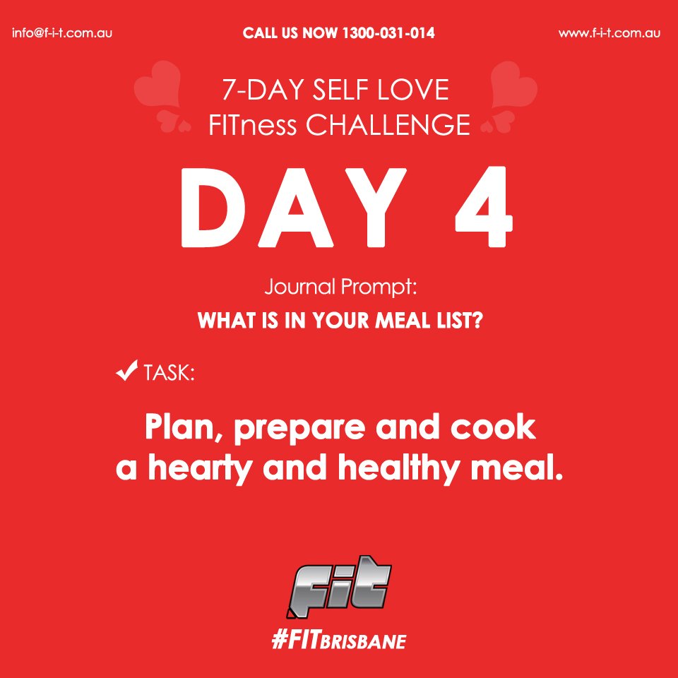 FITBrisbane's tweet photo. Day 4! Check out our 7-day self-love fitness challenge and see for yourself how this will make a difference in your lifestyle. #FITBrisbane https://t.co/7mgahcu7GM