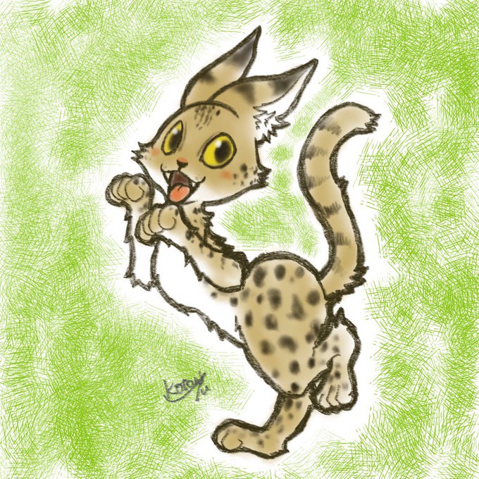 サーバルキャットのtwitterイラスト検索結果 古い順