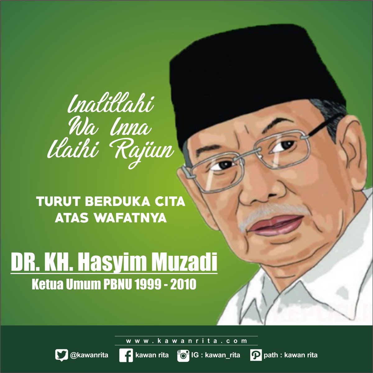 <a href="/ritawow_1973/">Rita Widyasari</a> Innalillahi wa inna ilaihi rajiuun,kita telah kehilangan lagi seorang tokoh mantan Ketum PBNU KH Hasyim Muzadi Al faatihah...