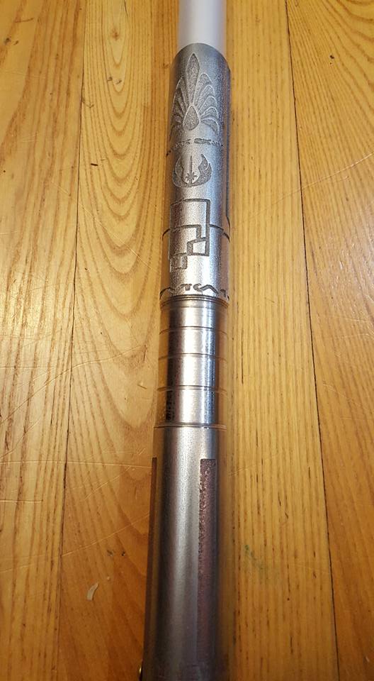 swhitmer_edu's tweet image. Salt water etching Al &amp;amp;, Cu plating to make relic saber. Practice for fall art class  @StarWarsinClass #rebellegion #alphabase #starwars