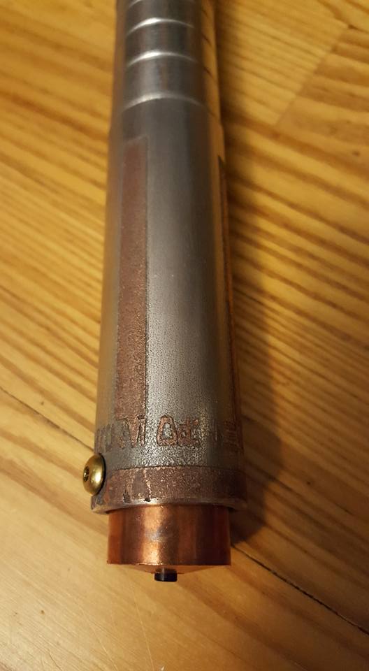 swhitmer_edu's tweet image. Salt water etching Al &amp;amp;, Cu plating to make relic saber. Practice for fall art class  @StarWarsinClass #rebellegion #alphabase #starwars