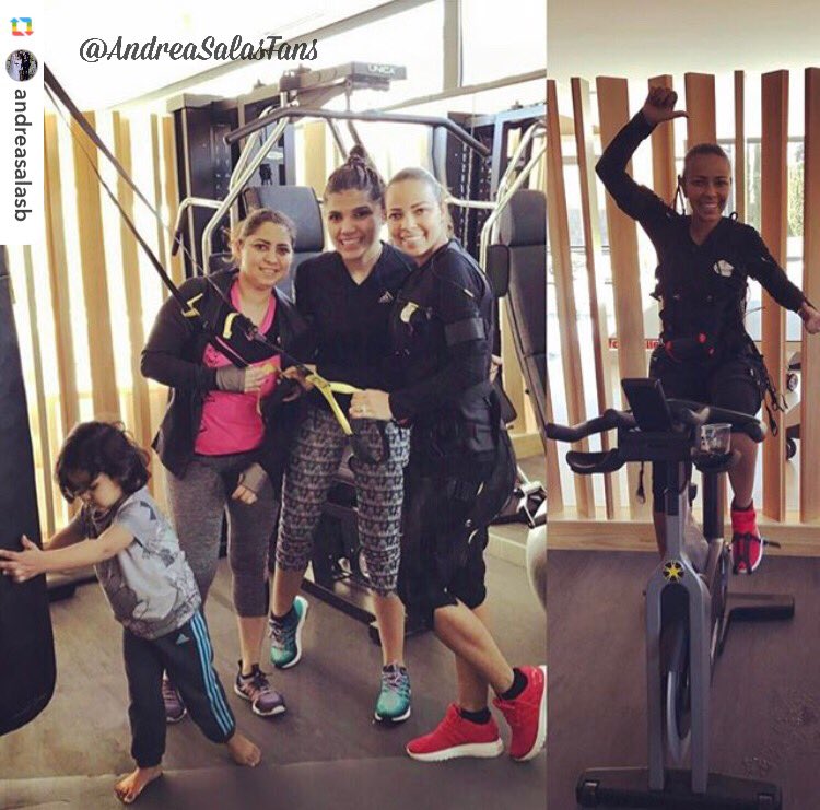 AndreaSalasFans's tweet photo. By @andreasalasb: Team de miércoles 💪🏼así es más bonito😍  #electrobodycenter #bike #trx #miercolesdeabdomenybrazos 💪🏼 https://t.co/nOrBqFWBBG