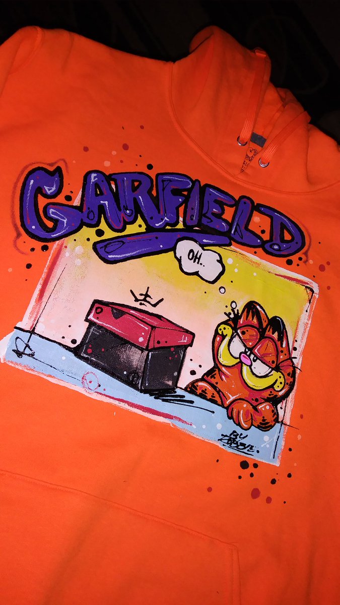 ipaintevrythng's tweet photo. New jordan aye... #ipainteverything #jordan #garfield https://t.co/w5zDXCafBG