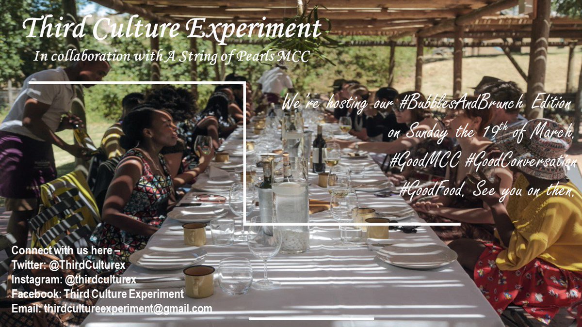 ThirdCultureX's tweet photo. Where will you be this Sunday while we're enjoying our #BubblesAndBrunch edition? #FoodCulture #GoodFood #GoodMCC #GoodConversation https://t.co/8jD97kbAAI