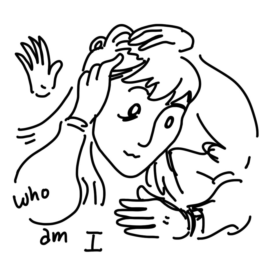 Thinking way too hard about how other people see the part in my hair as being on the other side than how it looks in the mirror 
