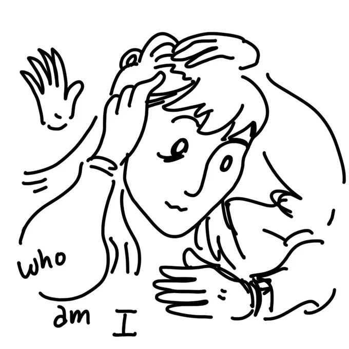 Thinking way too hard about how other people see the part in my hair as being on the other side than how it looks in the mirror 