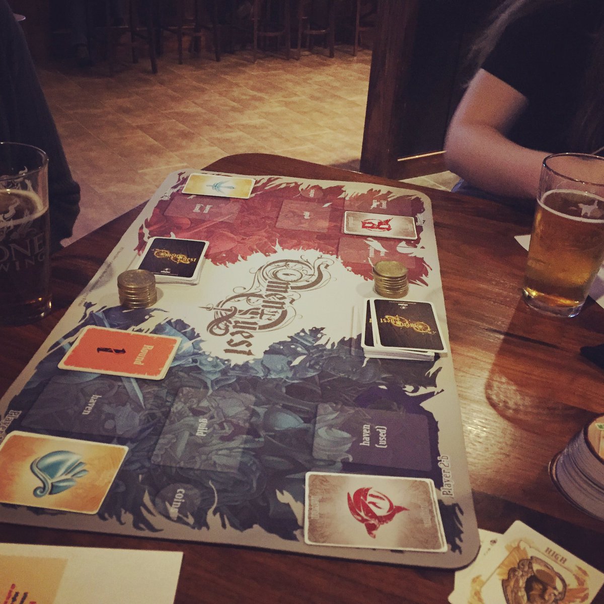 Relephorgames's tweet photo. At the BAP Game Expo @brasstapdomain Come stop by and play some Omen Quest game is on @kickstarter ! https://t.co/apohlF7BJB #bgg #tabletop https://t.co/nM4zgtes2Z