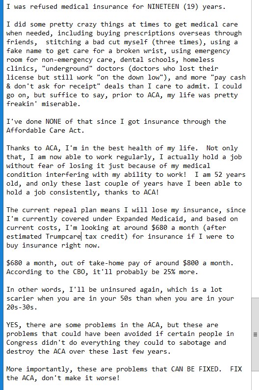 My #ACA story. Save expanded Medicaid! #CNNTownhall