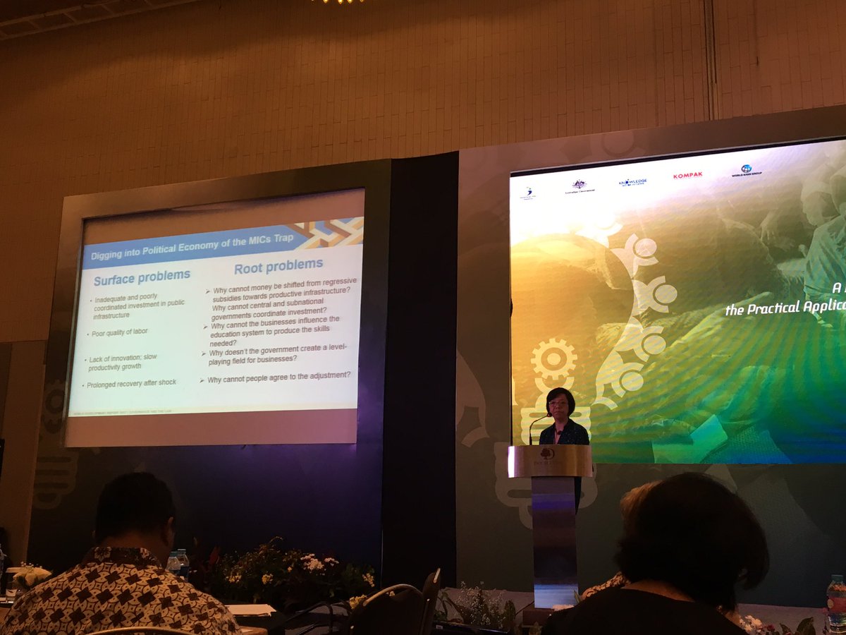 bromtown77's tweet photo. Must engage in root problems in dev. countries. Keynote address by Yongmei Zhou, author of WDR 2017 #adaptdevjkt https://t.co/W08d7OAapp