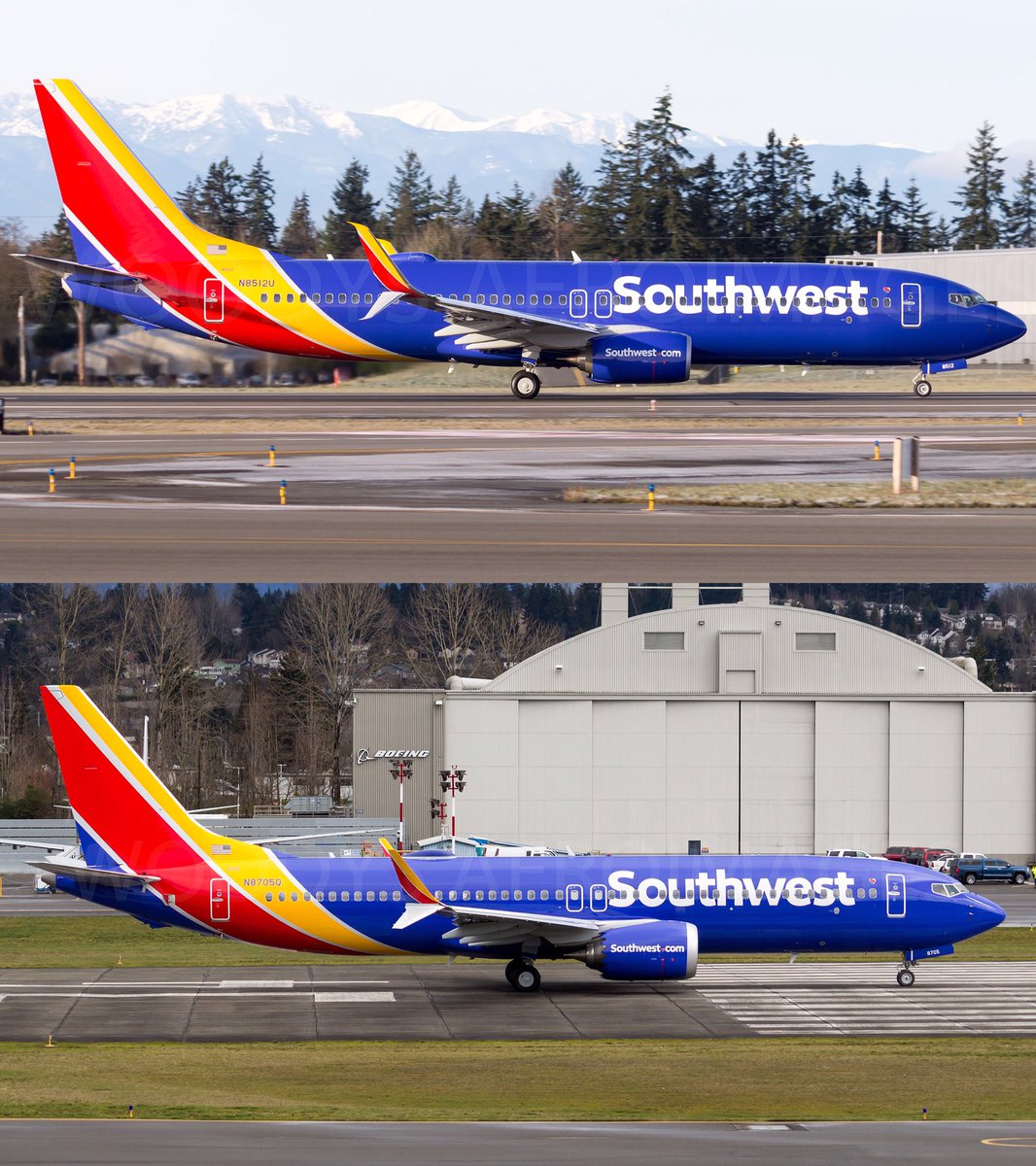 Woodys Aeroimages On Twitter Comparing The Southwestair 737 800 Ng The 737 8 Max
