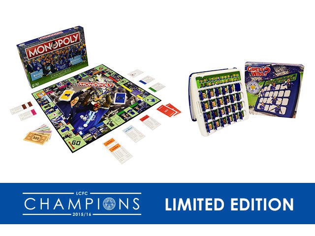 Get your hands on the limited edition #lcfc Monopoly &amp; Guess Who games in the City Fanstore and online now - leic.it/2n2Bh17