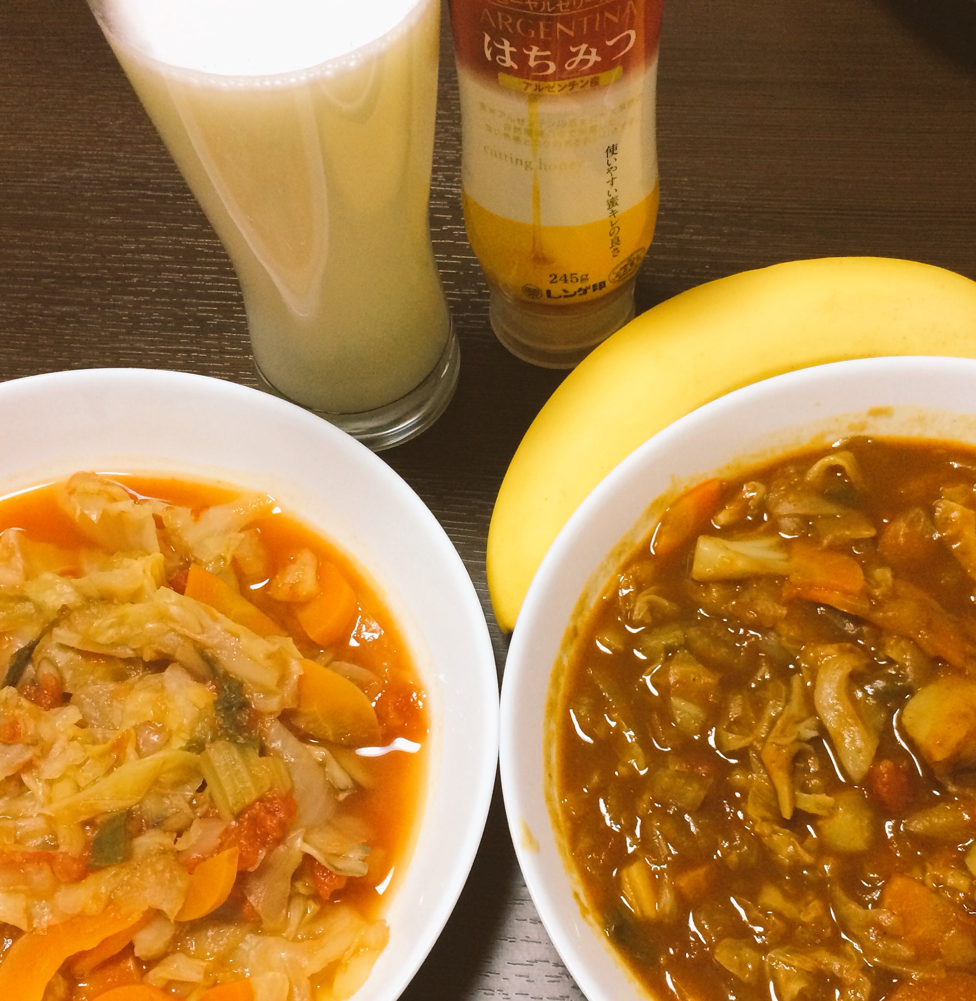 ஐぱらちゃんஐ A Twitter 脂肪燃焼スープダイエット4日目 今日はスープとバナナとスキムミルクの日 他に食べるものがないので スープ もバジルとカレー味2種類 スキムミルク 嫌いじゃない 昨日より400gマイナス 体脂肪0 2プラス 3日で1 4kgマイナス T Co