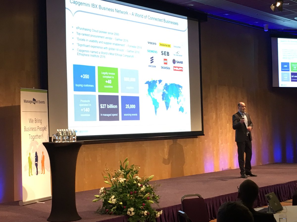 nicklasbrandst1's tweet photo. Proud to see our great team member talk about the future of SupplyChain here in Riga today. #IBX#Tradeshift#SupplyChain#Procurement https://t.co/bvI25oNj0P