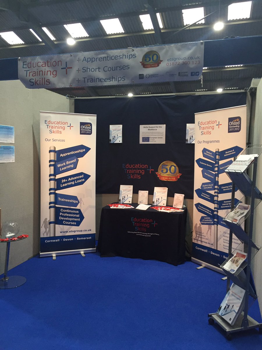 ETS_Cornwall's tweet photo. Come and see us on stand 24 today! We are ready to go! @CornwallBizShow #Apprenticeships #BusinessShow https://t.co/G2n90eC4Rn