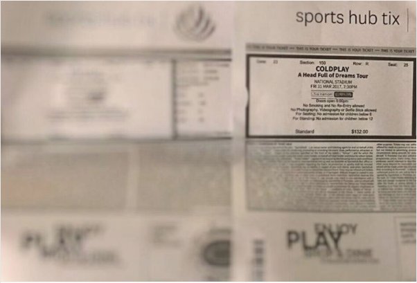 #jualtiketcoldplay Rugi! Tiket Coldplay SG 31 Mar. CAT3 duduk samping2an. Row R. Seat 25, 26. @ 1.9mio. Reply &amp; DM
#jualtiketcoldplaySG