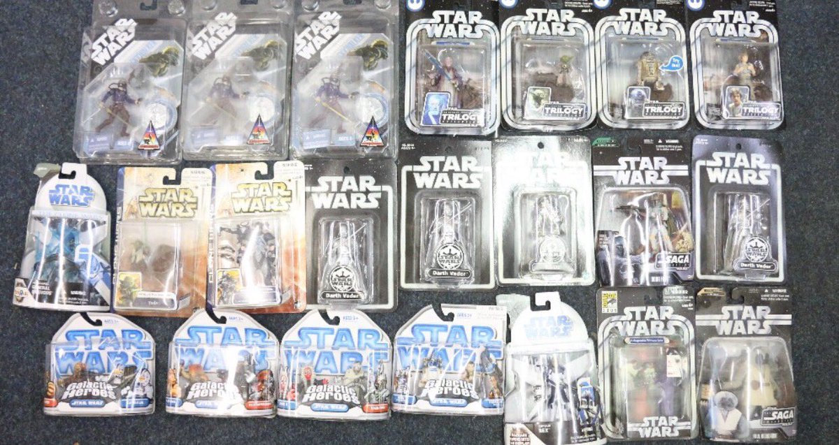 UKModels_Toys's tweet photo. Great collection of assorted Star Wars figures in auction today @ThomsonRoddick #StarWars #auction https://t.co/aTs4iO0c9h