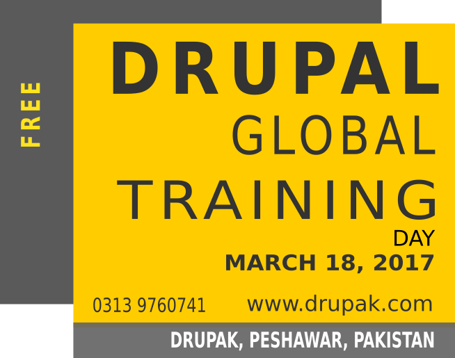 drupakpakistan's tweet image. #Drupal Global Training Day March 18th #Drupak #Peshawar #Pakistan. Space for 40 students. Registration drupak.com/blog/drupal-gl… #drupalGTD