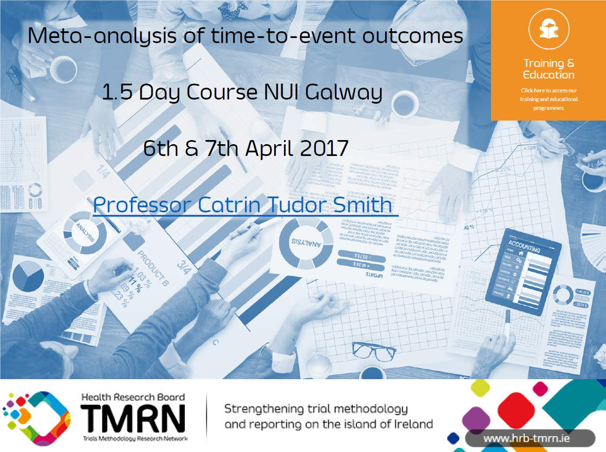 hrbtmrn's tweet photo. #CochraneTLG Check out our upcoming training in Meta-analysis of time-to-event outcomes - April 6th & 7th @nuigalway https://t.co/jBMipewepL https://t.co/yWjbOEm2f6