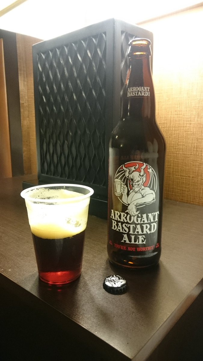 Gorkab's tweet photo. Well, that Arrogant Bastard Ale is not bad at all! Great job @ArrogantBastard, reminds me of a local French beer called #Volcelest 😉 https://t.co/Apu8qou7Yl
