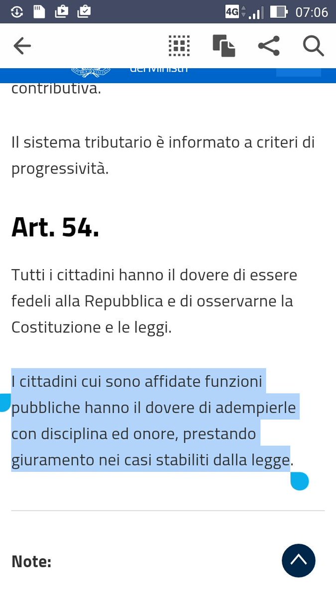 FabioMontale's tweet image. e comunque, a proposito di onore, ci sarebbe anche un articolo della #Costituzione