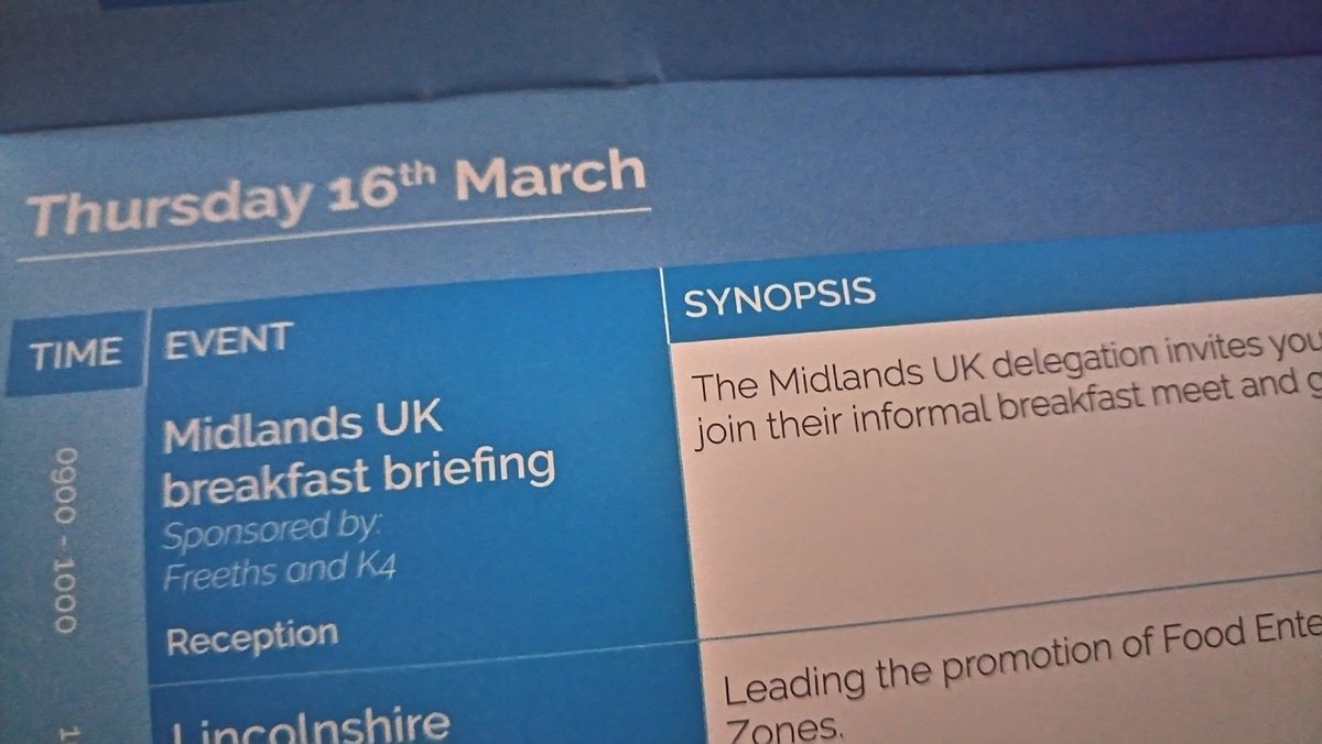 svm_bsd's tweet photo. Day 3 of #mipim17 & final #Midlandsuk events start with #breakfast @UKMidlands #bsdbham will be seeing you shortly https://t.co/mKJy1oALul