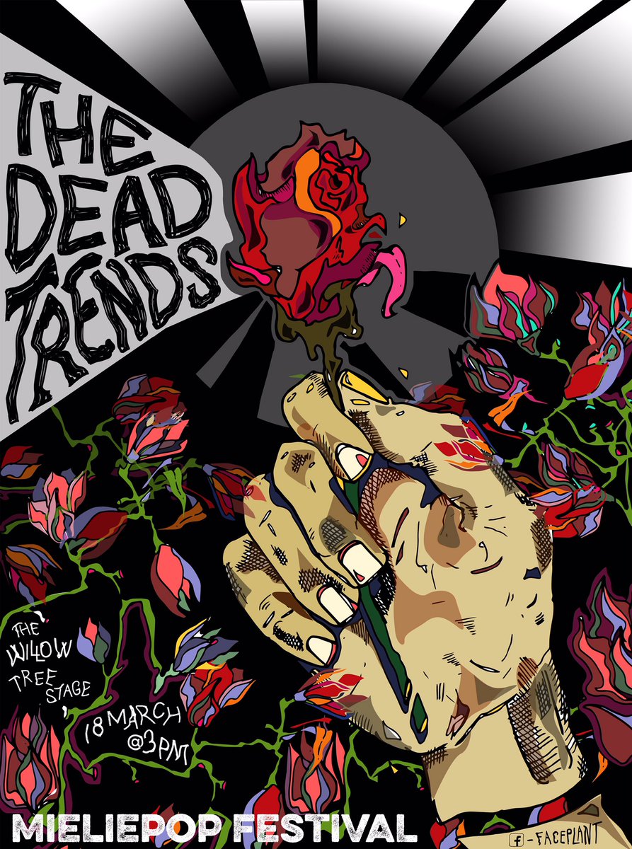 Check out this awesome artwork that Liam Richards from Faceplant designed for us! 

Catch us at <a href="/mieliepopfest/">Mieliepop Festival</a> this Saturday at 3pm! ✌🏻️