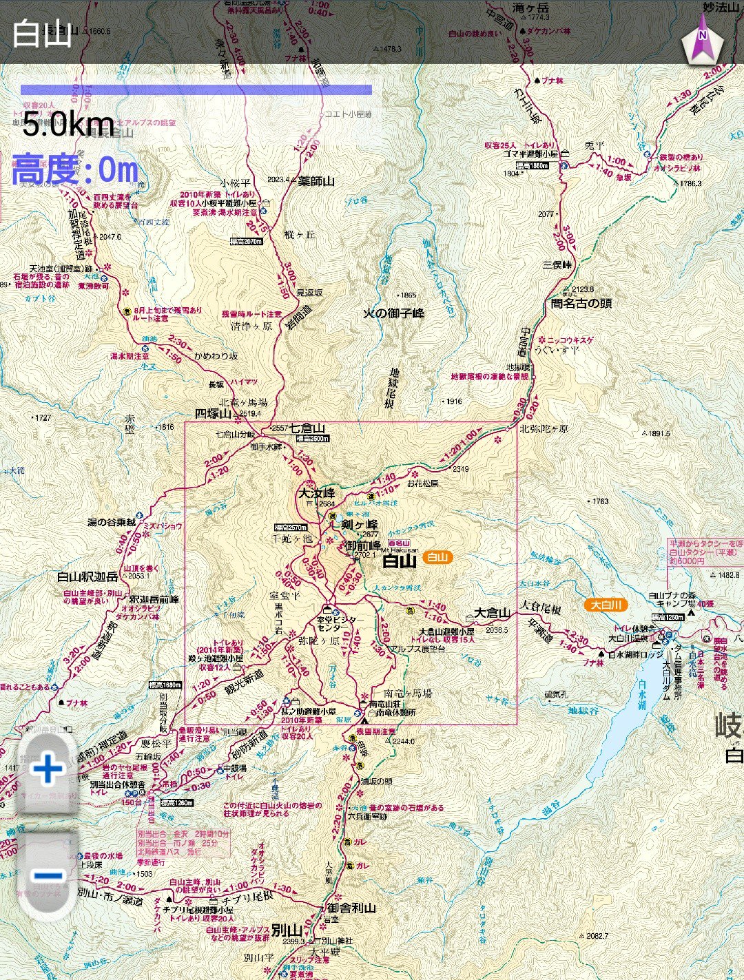 としみず モモファ済 Yuyu0614 早速地図見てますｗ 標高差1440m 距離15 2km Ct8 40 これの日帰りはなかなかキツい Gt Lt とか言いつつ カヌー遊びしてから大汝 中宮道 白山 温泉 室跡見ながら別山ｰ三ノ峰ｰ刈込池へ抜けたい 車はどうする