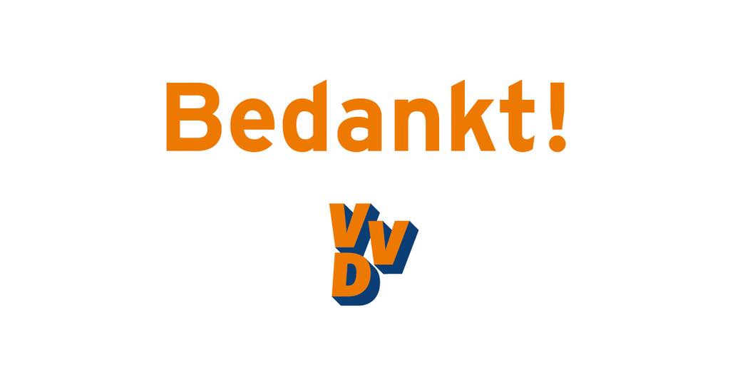 Dank aan iedereen die een stem op VVD heeft uitgebracht.