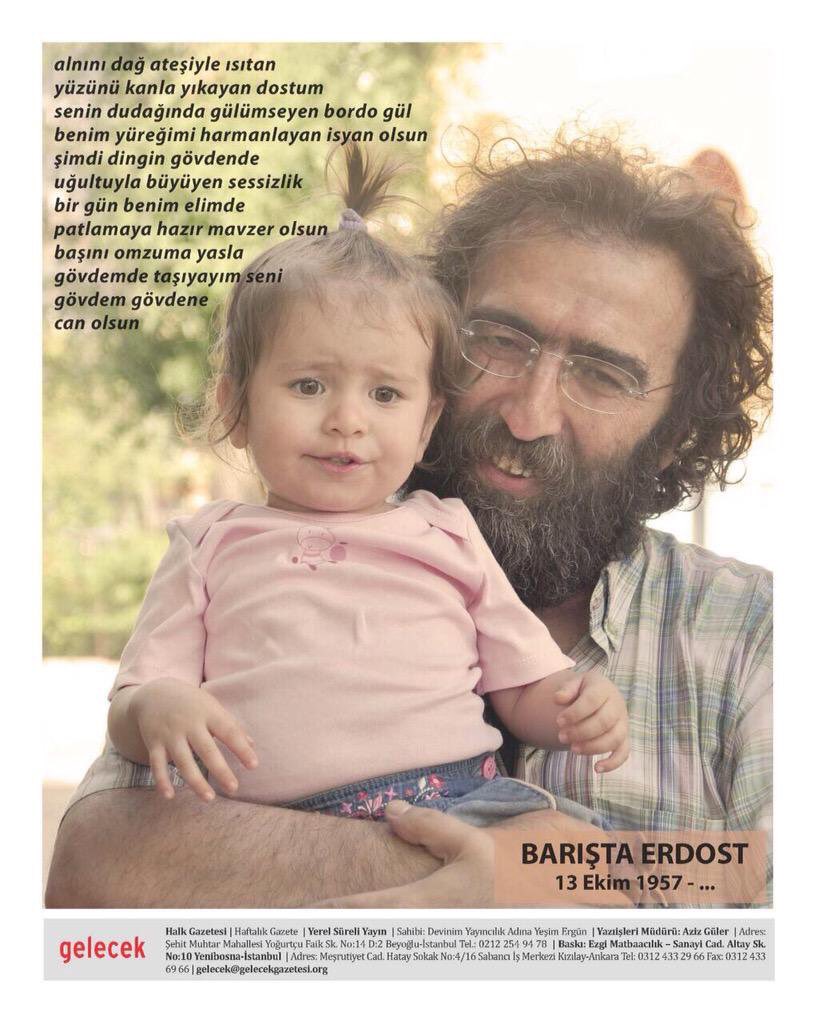 Gideli 4 yıl oldu, boşluğu ise hala içimizde. Sevgi saygı ve hasretle anıyorum. Yoldaşım, hocam, ağabeyim Barışta Erdost...