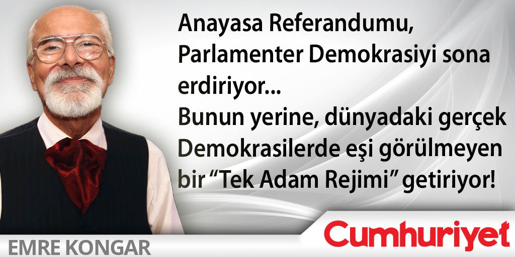 cumhuriyetgzt1's tweet photo. Emre Kongar... ‘Cumhurbaşkanı Yardımcısı’na: Hayır @emrkongar
https://t.co/EJO4ZUmcLo https://t.co/InJCtQav8F