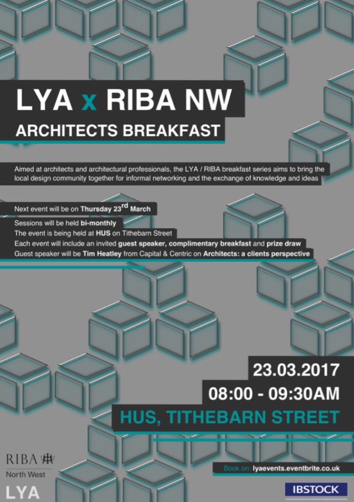 LYAsociety's tweet photo. This time next week it's our 2nd #Liverpool #ArchitectsBreakfast event at @husliverpool with @RIBANorthWest guest speaker @MrTimHeatley https://t.co/CFIBZNtV7H