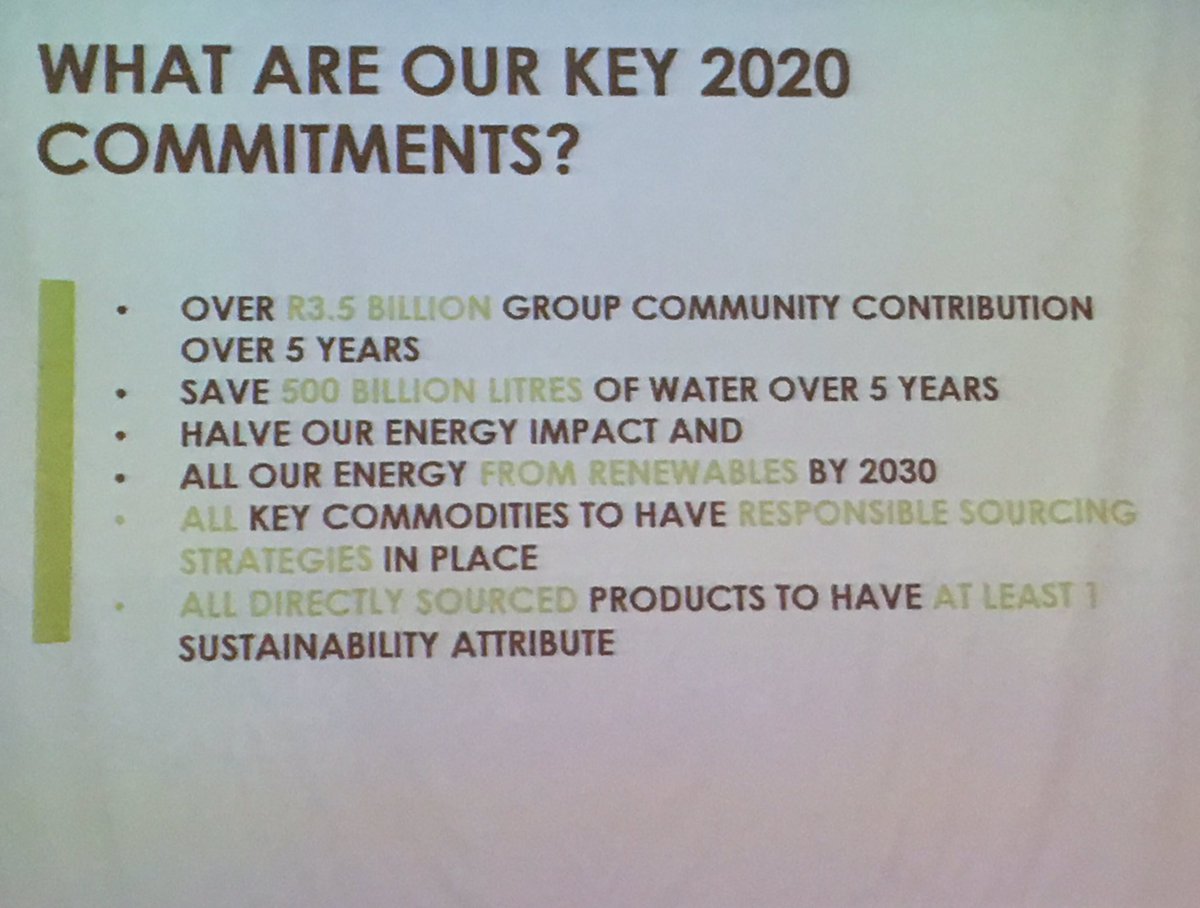 ctpartnership's tweet photo. Absolutely no doubt that @WOOLWORTHS_SA is committed to sustainability. This is what they aim to achieve in the next few years #eeforum https://t.co/hdhlAxehpI