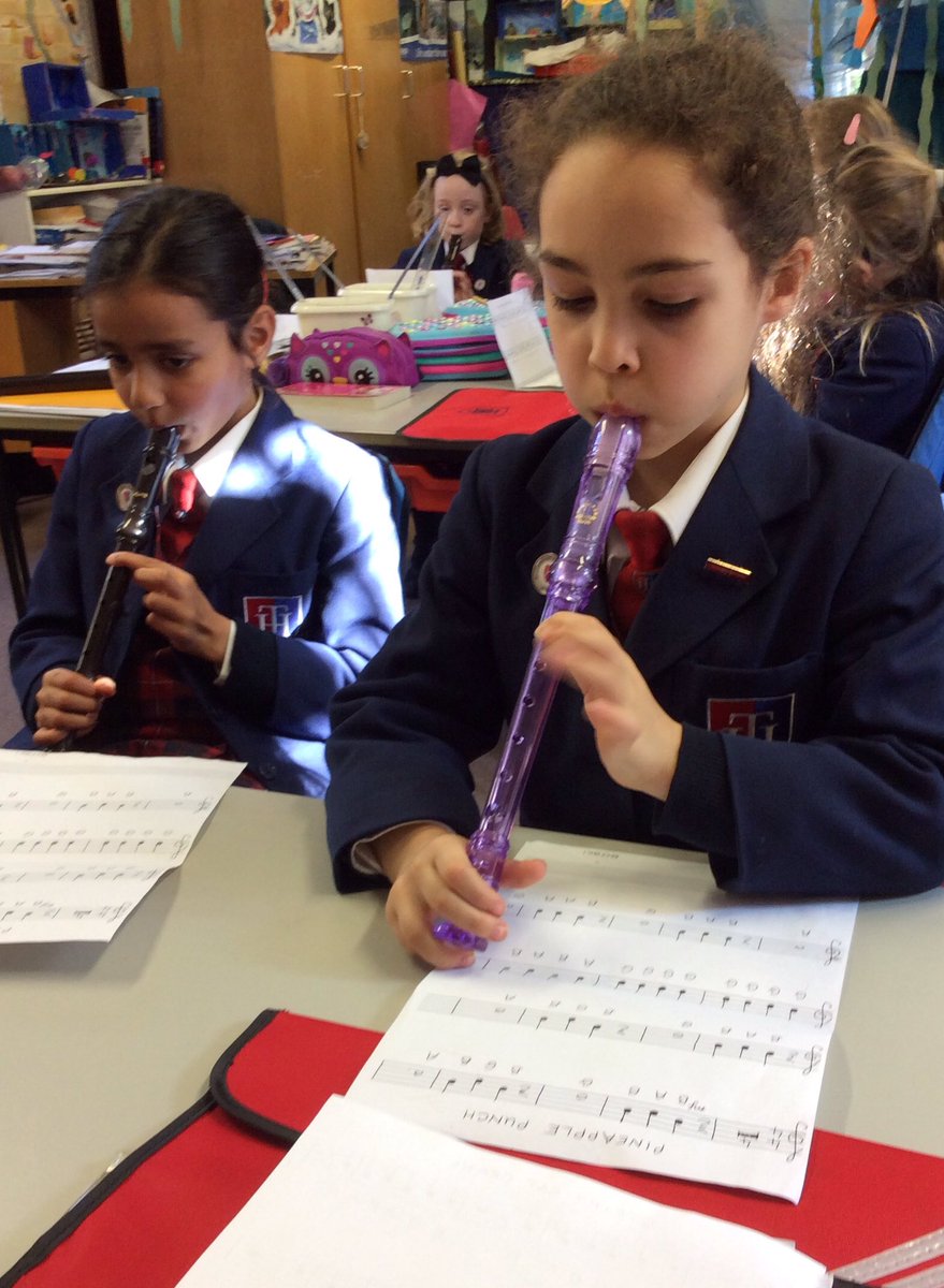 THSch_Junior's tweet photo. Great music from 3O in their recorder lesson yesterday with Mrs Walrond. "Pineapple punch" nearly note perfect! ##thy3 #y3recorders https://t.co/d9Zp84B4lp