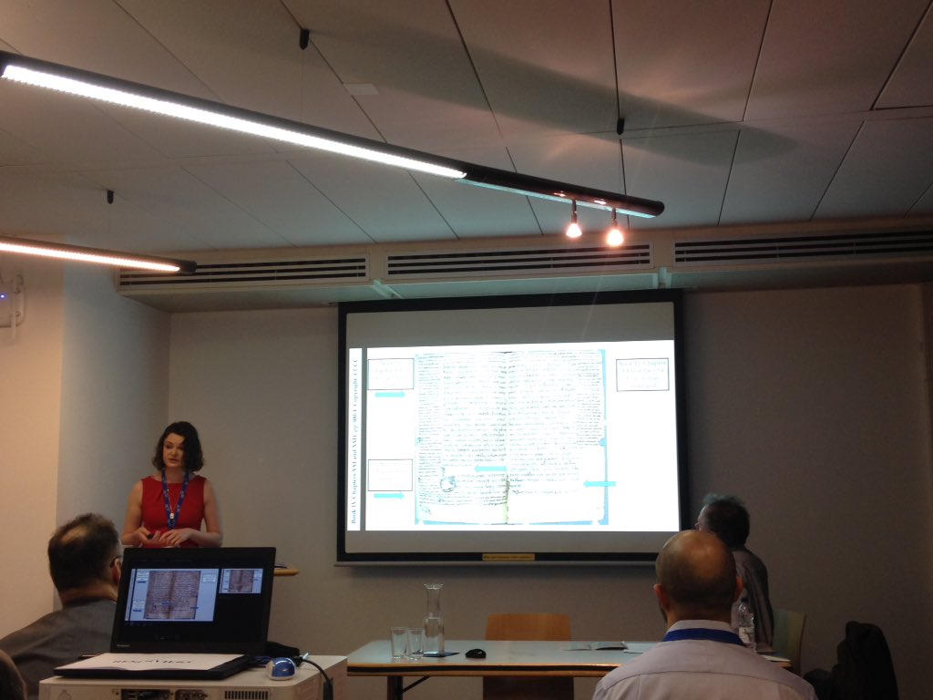 niamhnine's tweet photo. @trishaoconnor88 from @EnglishUCC on the #margins of the #oldenglish #Bede in #CCCC41 at #Vienna. #HarrowingofHell https://t.co/aGOyIROTN6