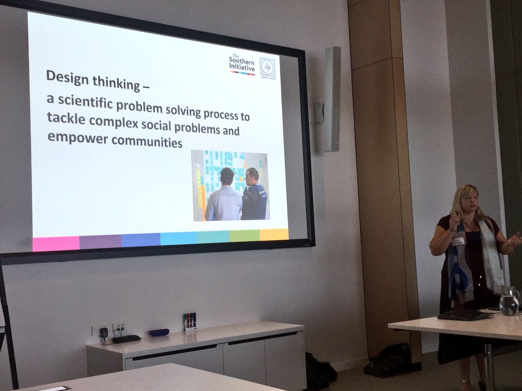 SmartFishNZ's tweet photo. Second pres by Jane Strange from the AKL Co-design lab, on putting the end-user in the middle of the design thinking process 🙌💡 #theHatchery https://t.co/sKMuuUe9LO