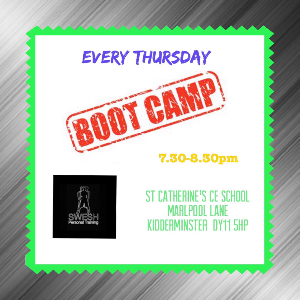 SWESHPT's tweet image. Did someone say bootcamp?! Yes bootcamp tonight ... will it leave its mark on you? 🏋️‍♀️#kidderminster #bootcamp #fitness