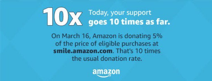 Today <a href="/Amazon/">Amazon</a> is donating 5% of #AmazonSmile purchases to fight #heartdisease when your choose <a href="/american_heart/">American Heart Association</a> as your supported charity.