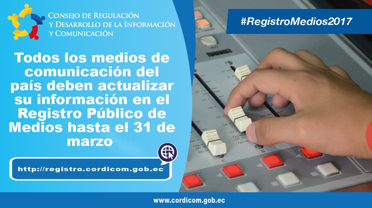 Consejo De Comunicacion On Twitter El Registromedios2017 Es