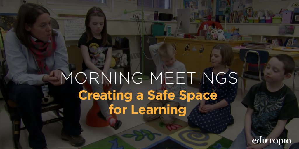 edutopia's tweet photo. How a 20-minute morning check-in can create a classroom culture of respect &amp; trust: https://t.co/kSN4dVe5ek. https://t.co/iEGbwVBtkE