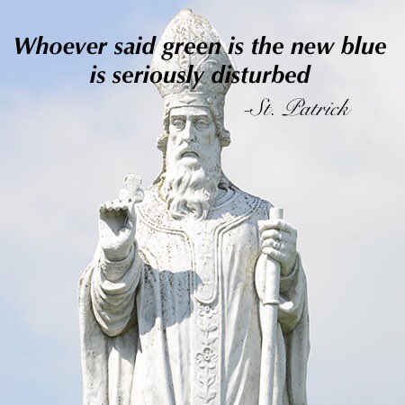 SamsonHistoric's tweet photo. St. Patrick was first linked with a light blue color. Green is from shamrocks he used to show the Holy Trinity. #saintpatricksday #tbt https://t.co/eqxkFcGpE2