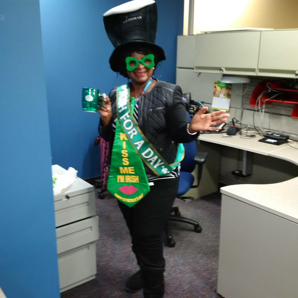A day early but a leprechaun showed up in the office today!