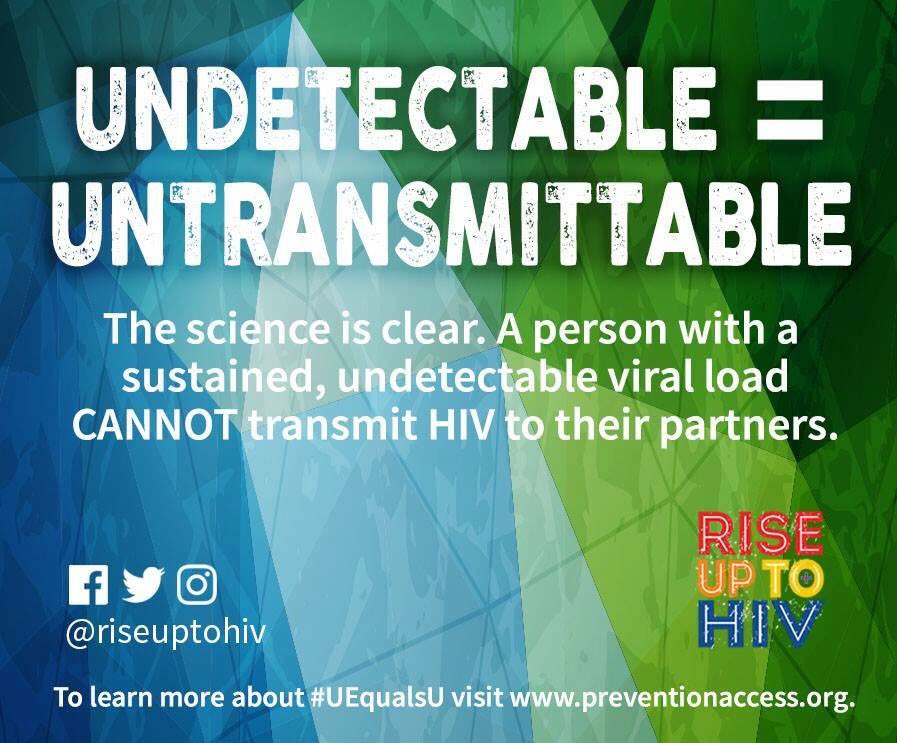 RiseUpToHIV's tweet photo. #UEqualsU https://t.co/kfB5rHzgoI