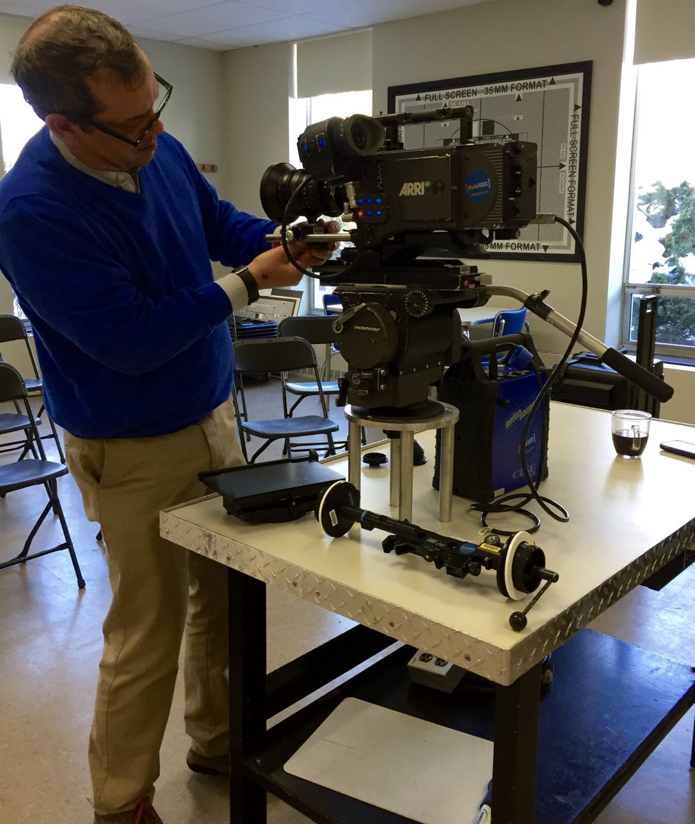 rulebostoncam's tweet photo. Brian Malcolm preps the @ARRIChannel #AlexaClassic + @AngenieuxLenses #OptimoZoom for a class visit from @MassArt this morning. https://t.co/fXDVJjJ5pz