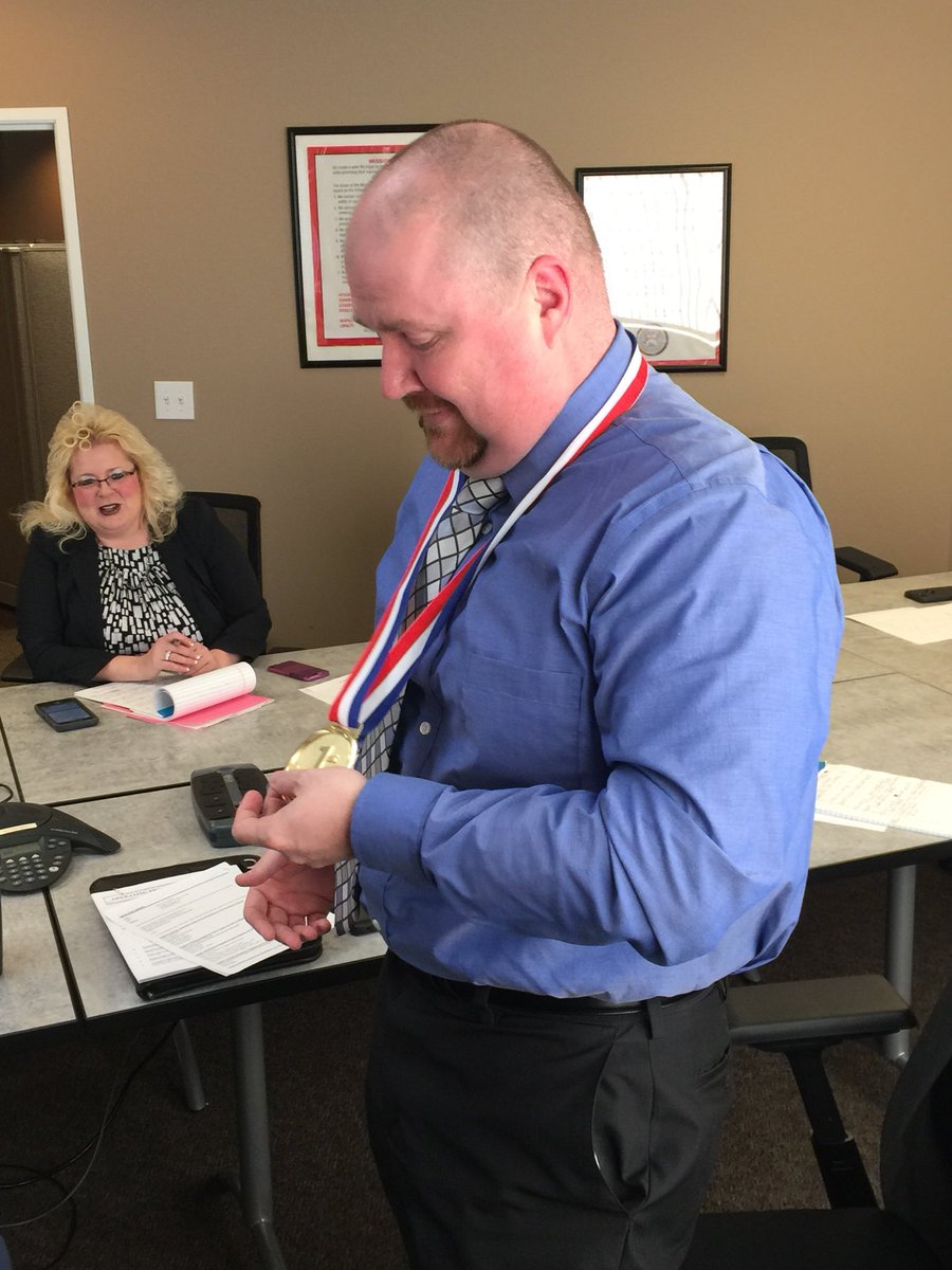 Warren Wilson passes out 🥇to top 3 RM's with the highest % of staff that took #EmployeeEngagement survey! #GoldSilverBronzeMedal #Congrats