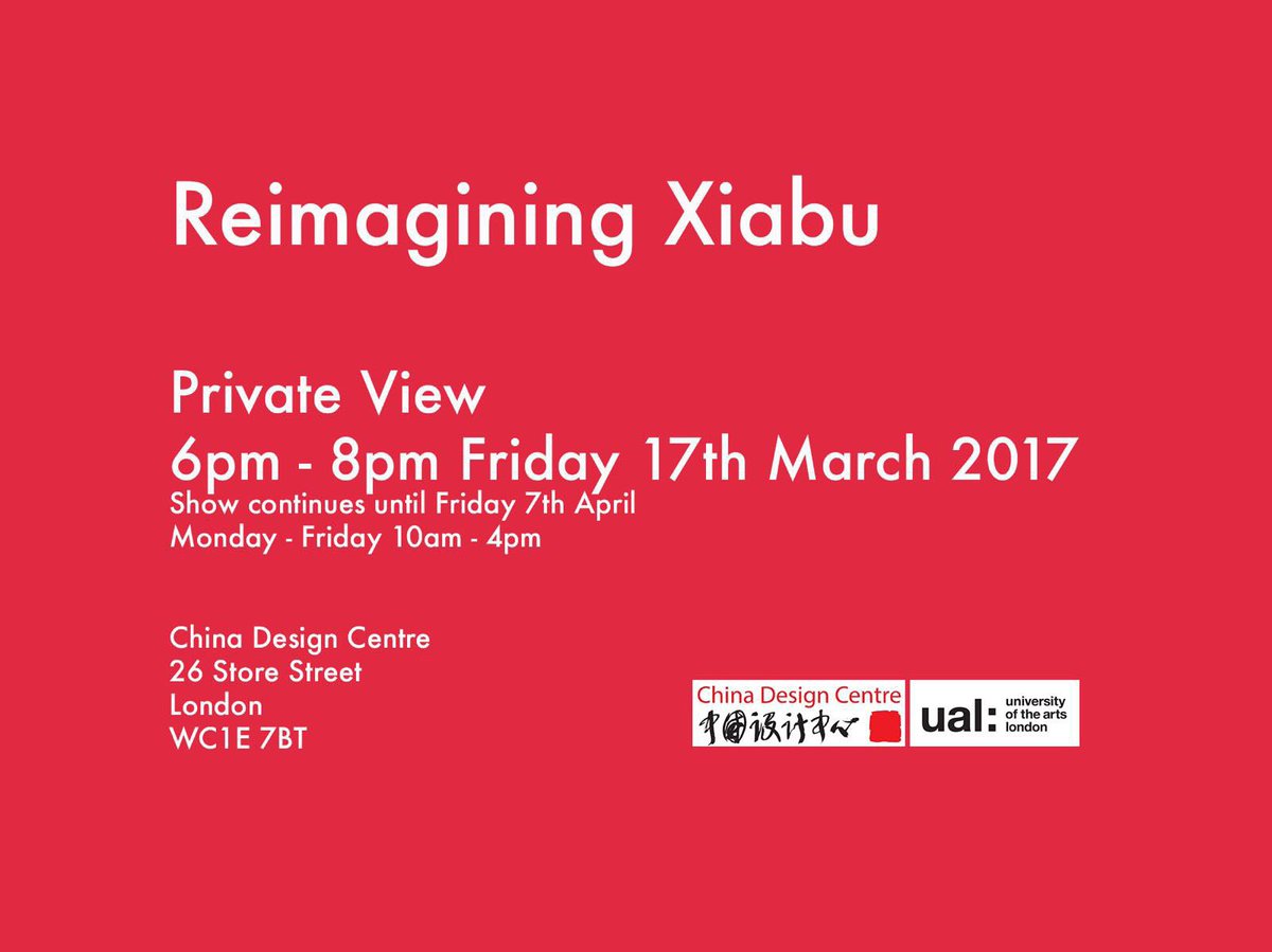 Tomorrow, a selection of <a href="/ChelseaUAL/">Chelsea College of Arts</a> BA Textile Design Graduates <a href="/ArtsAlumni/">UAL Alumni</a> exhibit their work at <a href="/CDC_London/">China Design Centre</a> <a href="/melaniebowles/">melaniebowles</a> #comealong