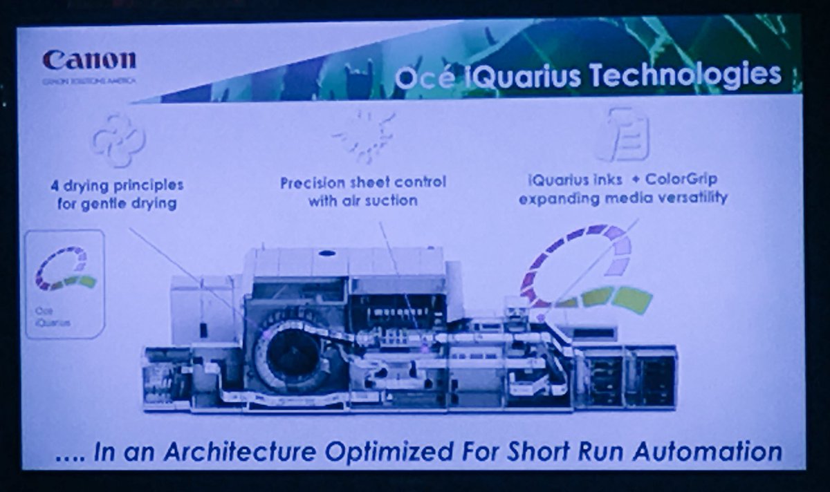 TonyaPowers1776's tweet photo. Jeff Sarringar, @Canon_Solutions shares details on the #iQuarius technology that enables the #i300 #PrintCanon https://t.co/PEZcim5sUO
