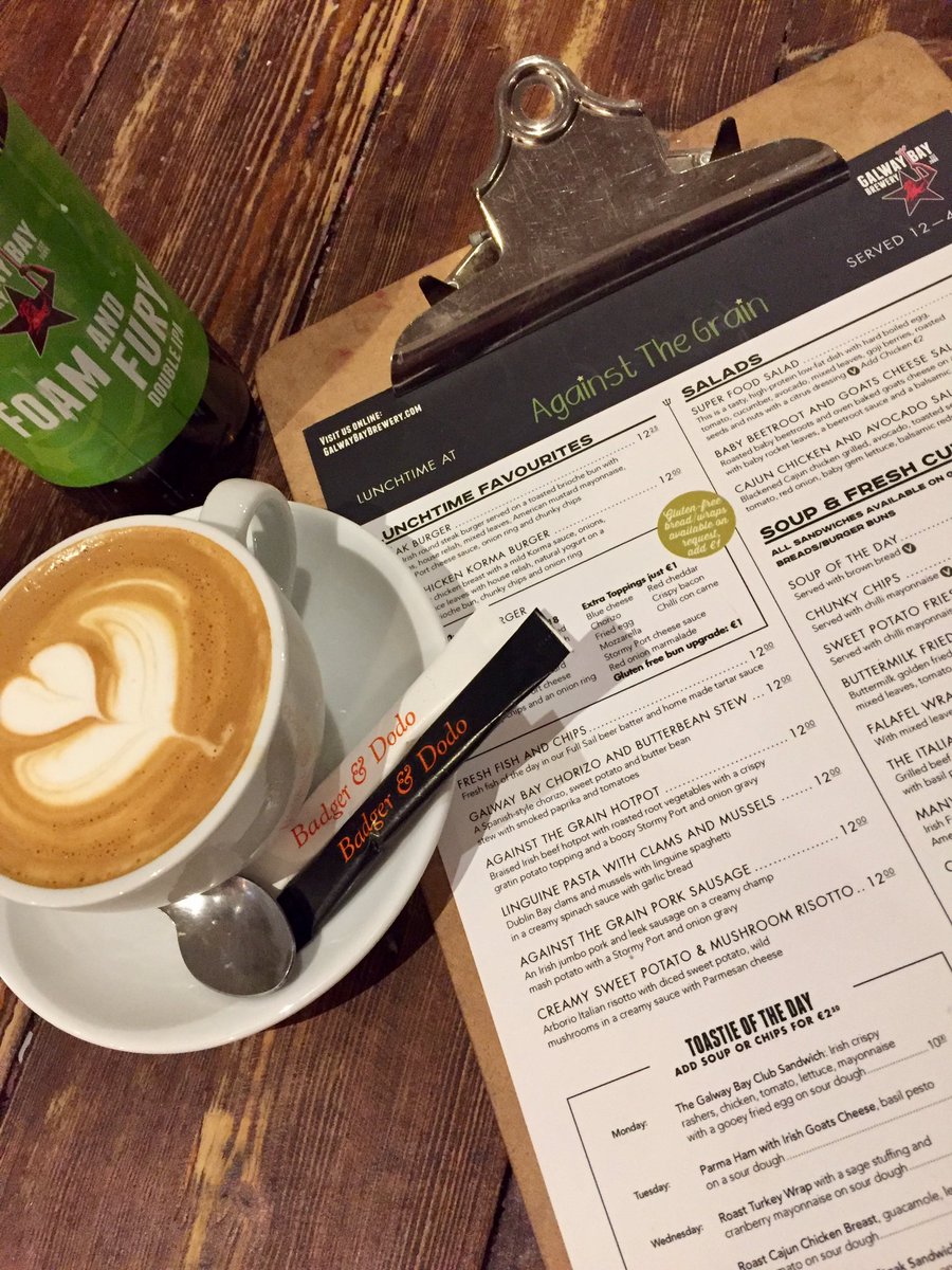 tweetofredbeard's tweet photo. @againstgraindub by @galwaybeer stepping up their coffee game. Now pulling sweet n delicious @BadgerAndDodo espresso #craftbeerandcoffee https://t.co/239y7EfMDV