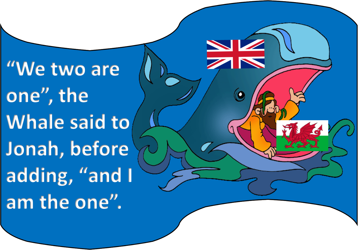 BellaGwalia's tweet photo. "We two are one", the Whale said to Jonah, before adding, "and I am the one". #Indyref #IndyWales https://t.co/XOACMIqdRy