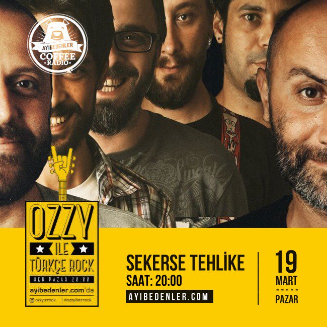 Türkçe Rock Programında Bu Hafta ! <a href="/skrsthlk/">sekerse tehlike</a> <a href="/Ayibedenler/">Ayıbedenler</a> @rapor2  #sekersetehlike #ozzyileturkcerock