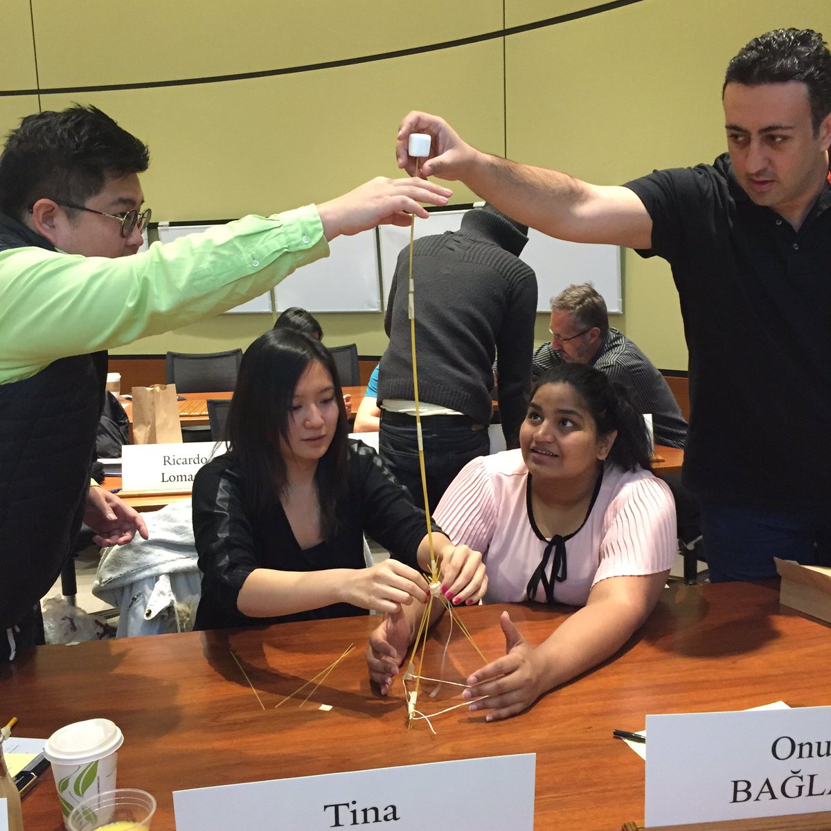 Our Thursday started out with us learning to fail early &amp; often via the Marshmallow Challenge, led by the wonderful @aodybrasier! #GNW2017